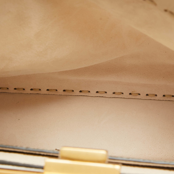 FENDI Cream Selleria Leather Medium Peekaboo ISeeU Top Handle Bag - Picture 7 of 8